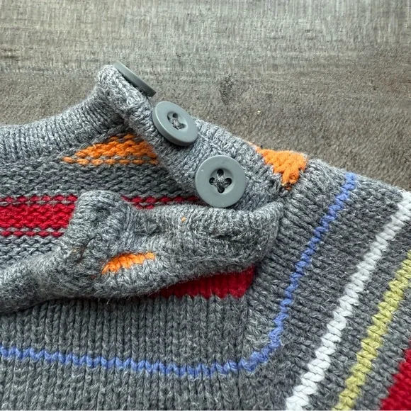 Hanna Andersson Gray + Multi Striped Sweater - Picture 4 of 8